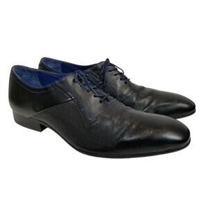 Ted Baker London Men's Haari Black Leather Oxford Lace Up Dress Shoes Size 12